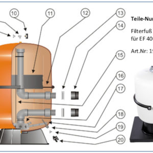#1 Filterfuß für Kessel EF 4000 / 4100 / FSP 401