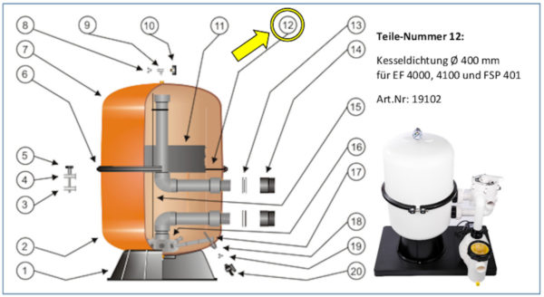 #12 Kesseldichtung für EF 4000 / 4100 / FSP 401