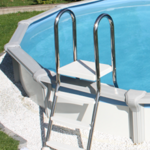 Poolleiter Edelstahlleiter bis 135 cm 5+5 Stufen