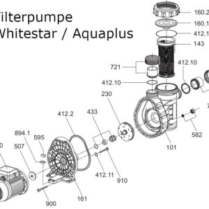 #101 Gehäuse für Filterpumpe Whitestar / Aquaplus