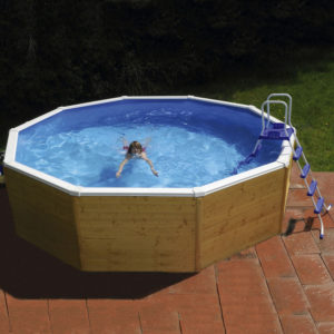 Country-Style-Set 4,5 x 1,2 m mit 108 cm hoher Holzverkleidung, Filter und Skimmer