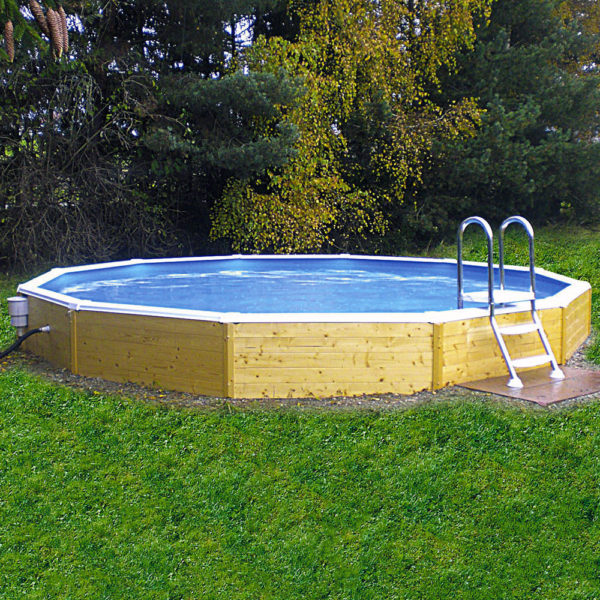Country-Style-Set 5,4 x 1,2 m mit 54 cm hoher Holzverkleidung, Filter und Skimmer