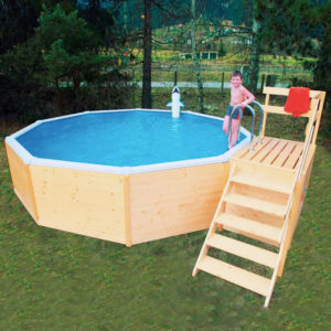 Country-Style-Set 4,5 x 1,2 m mit Sonnendeck, Filter, Skimmer und Leiter