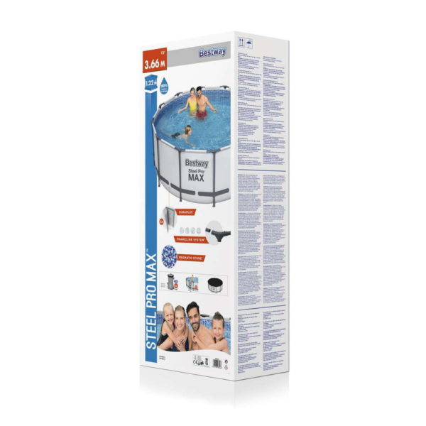 Framepool-Set Steel Pro MAX™ 3,66 x 1,22 m mit Filter, Leiter und Abdeckplane – Bild 7