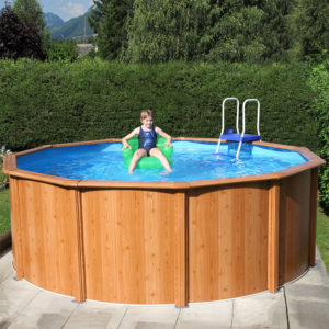 Woodstyle-Set 3,6 x 1,32 m mit Filter und Skimmer
