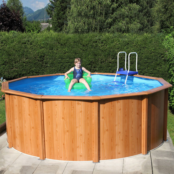 Woodstyle-Set 3,6 x 1,32 m mit Filter und Skimmer