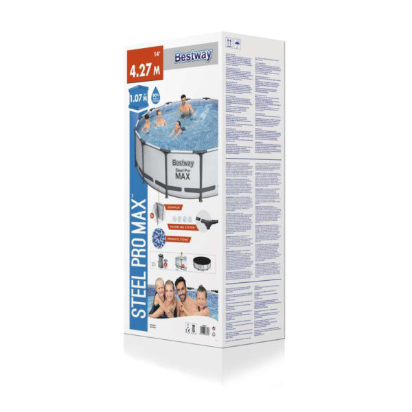 Framepool-Set Steel Pro MAX™ 4,27 x 1,07 m mit Filter, Leiter und Abdeckplane – Bild 7