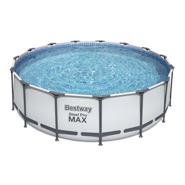 Framepool-Set Steel Pro MAX™ 4,57 x 1,22 m mit Filter, Leiter und Abdeckplane